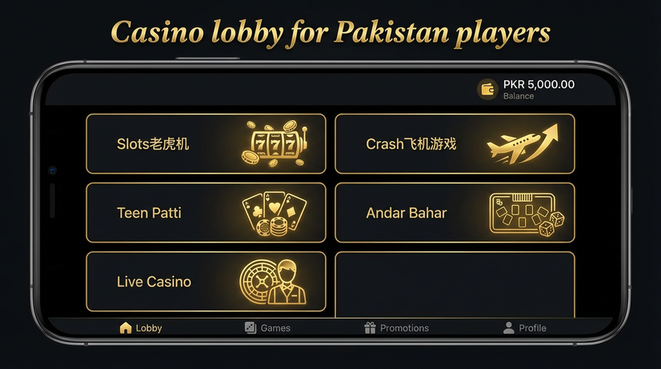 Lobby view of crash7bet for Pakistan users - 4